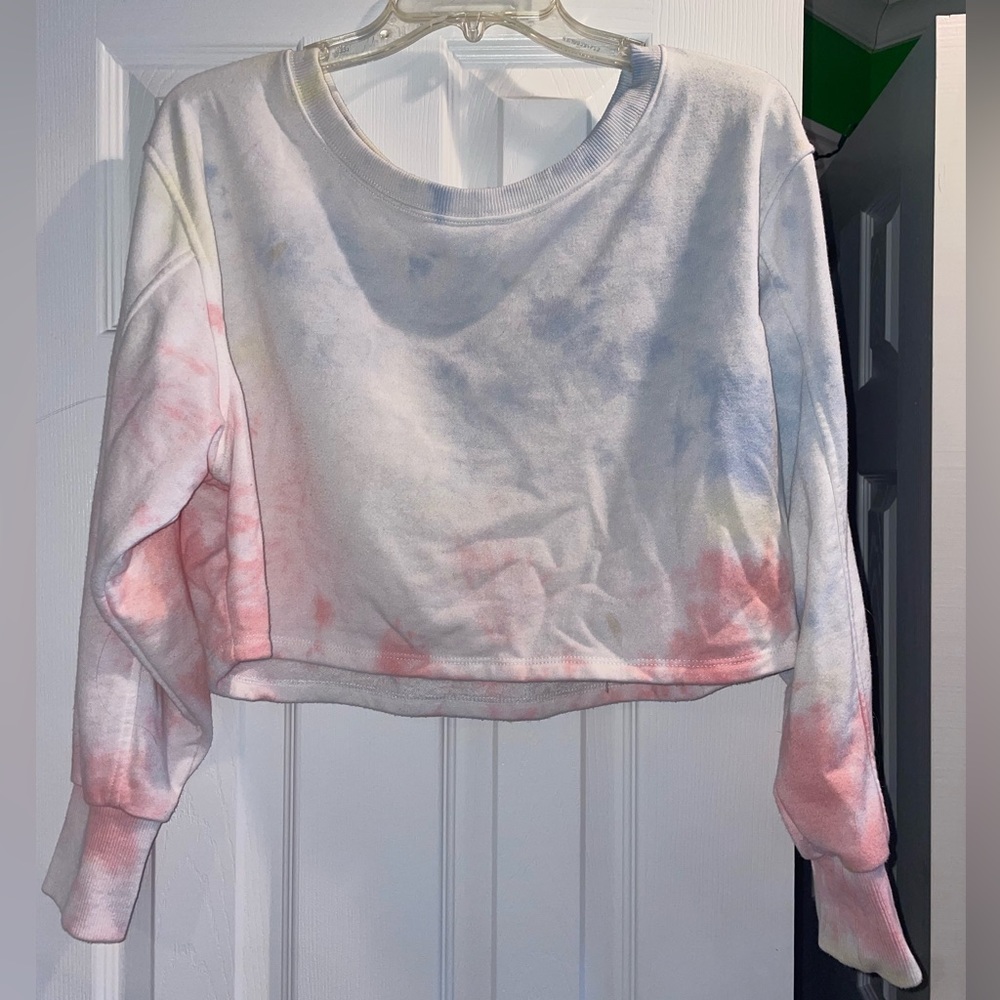 Rainbow Cropped Sweatshirt Size L